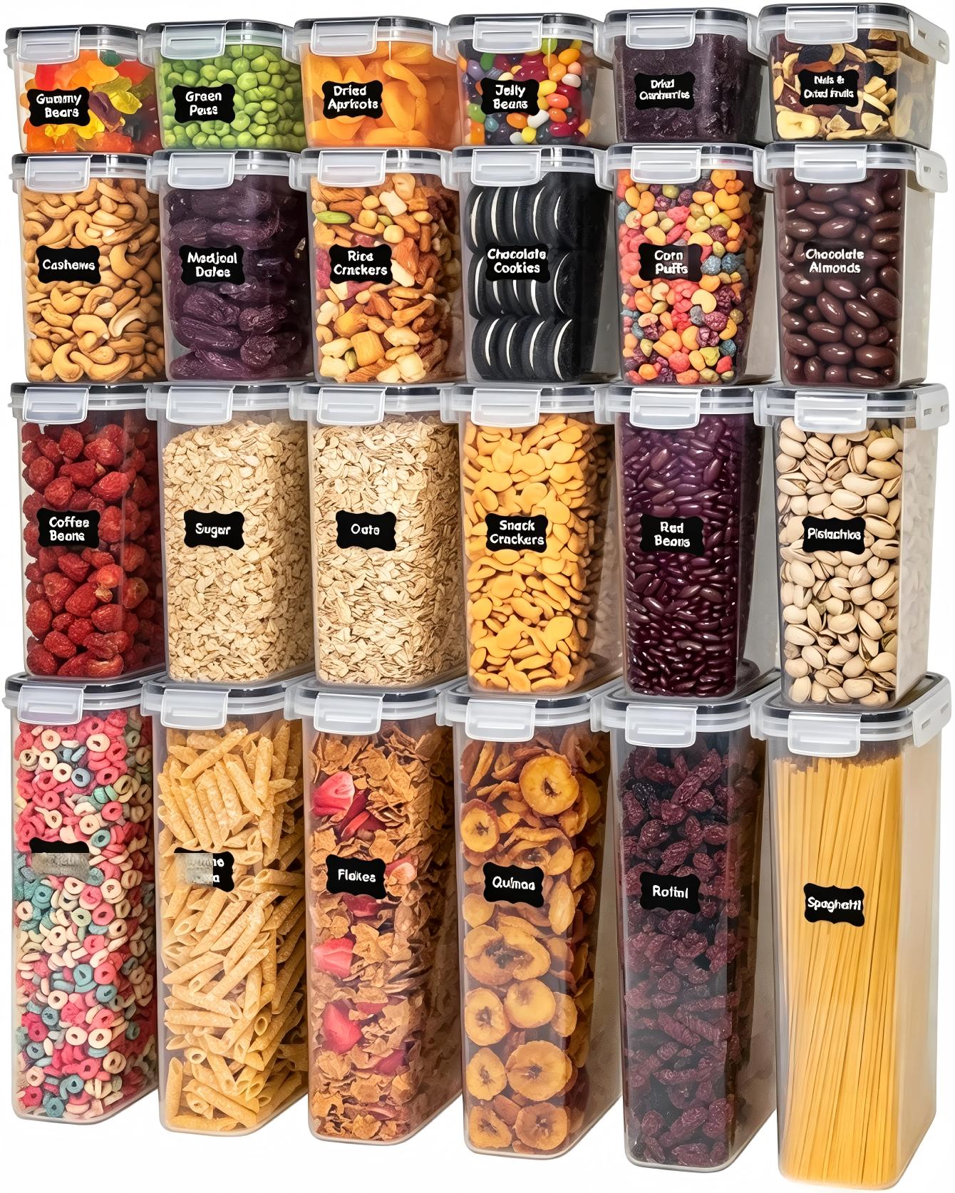 Snacks Food Labels - Recipientes para armazenamento de alimentos com