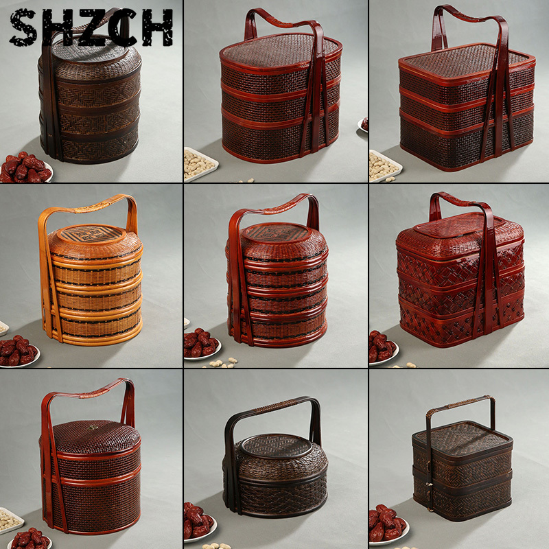 Food Snacks Hamper - Cesta de Piquenique de Bambu com