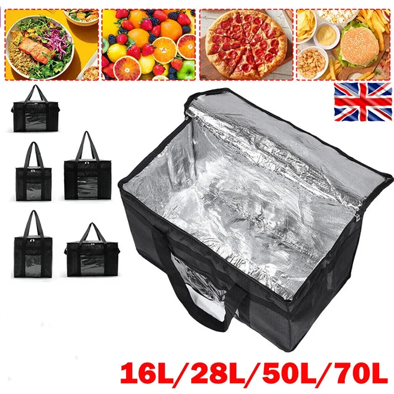 Food Snacks Delivery - Bolsa tote térmica isolada 16l-70l, grande