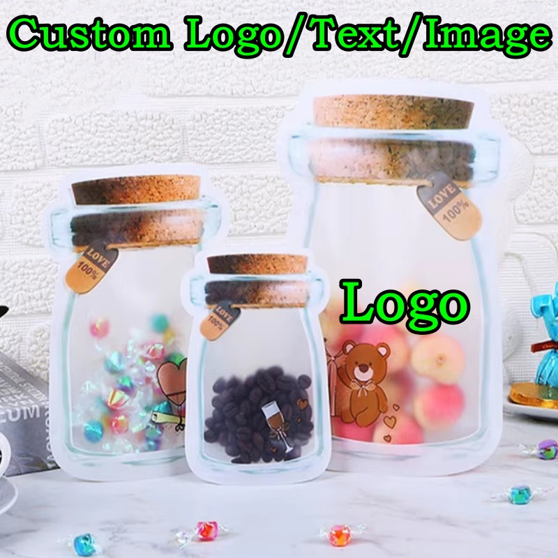 Logo Food Snack - 100 PEÇAS Sacos de Armazenamento com